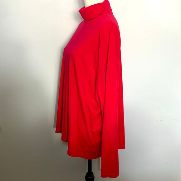 NWT J. Crew Factory Hot Pink Tissue Turtleneck Size 3X - Picture 3 of 8